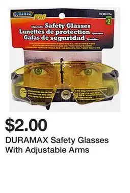 Dollarama DURAMAX Safety Glasses With Adjustable Arms offer