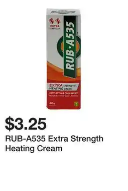 Dollarama RUB-A535 Extra Strength Heating Cream offer