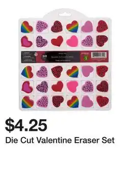 Dollarama Die Cut Valentine Eraser Set offer