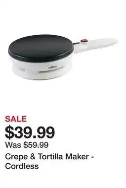 TSC Stores Crepe & Tortilla Maker - Cordless offer