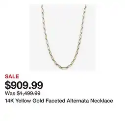TSC Stores 14K Yellow Gold Faceted Alternata Necklace offer