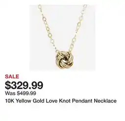 TSC Stores 10K Yellow Gold Love Knot Pendant Necklace offer