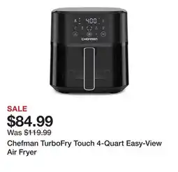 TSC Stores Chefman TurboFry Touch 4-Quart Easy-View Air Fryer offer