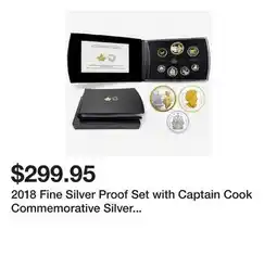 TSC Stores 2018 Fine Silver Proof Set with Captain Cook Commemorative Silver Dollar offer