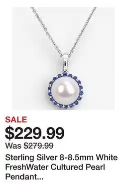 TSC Stores Sterling Silver 8-8.5mm White FreshWater Cultured Pearl Pendant With Chain offer