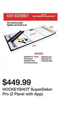 Sport Chek HOCKEYSHOT SuperDeker Pro (2 Panel with App) offer