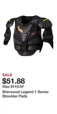 Sport Chek Sherwood Legend 1 Senior Shoulder Pads offer