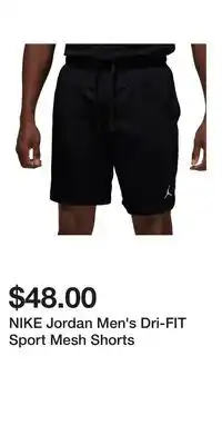 Sport Chek NIKE Jordan Men's Dri-FIT Sport Mesh Shorts offer