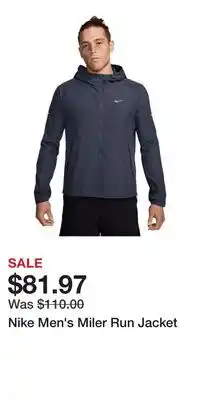 Sport Chek Nike Men's Miler Run Jacket offer
