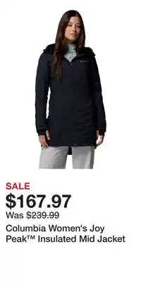 Sport Chek Columbia Women's Joy Peak Insulated Mid Jacket offer