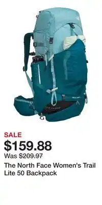 Sport Chek The North Face Women's Trail Lite 50 Backpack offer