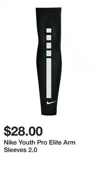 Sport Chek Nike Youth Pro Elite Arm Sleeves 2.0 offer