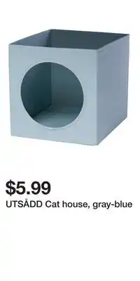 IKEA UTSÅDD Cat house, gray-blue offer