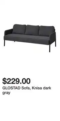 IKEA GLOSTAD Sofa, Knisa dark gray offer