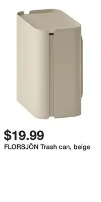 IKEA FLORSJÖN Trash can, beige offer