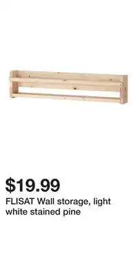IKEA FLISAT Wall storage, light white stained pine offer