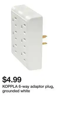 IKEA KOPPLA 6-way adaptor plug, grounded white offer