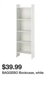 IKEA BAGGEBO Bookcase, white offer
