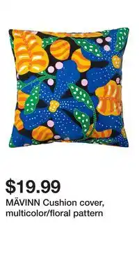 IKEA MÄVINN Cushion cover, multicolor/floral pattern offer