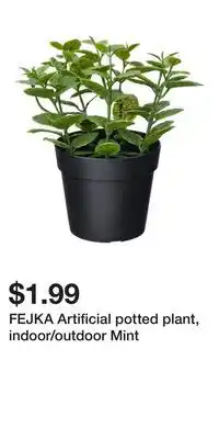 IKEA FEJKA Artificial potted plant, indoor/outdoor Mint offer