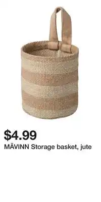 IKEA MÄVINN Storage basket, jute offer