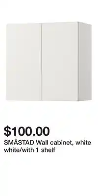 IKEA SMÅSTAD Wall cabinet, white white/with 1 shelf offer