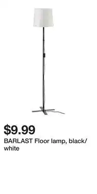 IKEA BARLAST Floor lamp, black/white offer