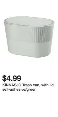 IKEA KINNASJÖ Trash can, with lid self-adhesive/green offer
