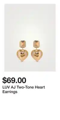 Holt Renfrew LUV AJ Two-Tone Heart Earrings offer