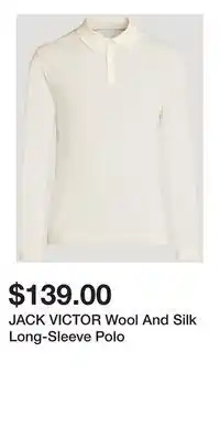 Holt Renfrew JACK VICTOR Wool And Silk Long-Sleeve Polo offer