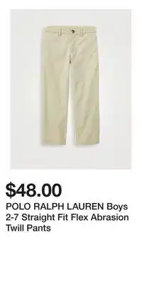 Holt Renfrew POLO RALPH LAUREN Boys 2-7 Straight Fit Flex Abrasion Twill Pants offer