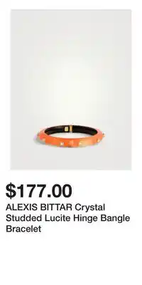 Holt Renfrew ALEXIS BITTAR Crystal Studded Lucite Hinge Bangle Bracelet offer