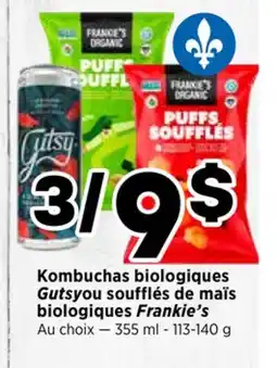 Val-Mont Kombucha biologiques Gytsoy soufflés de maïs biologiques Franklin offer