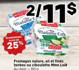 Val-Mont Fromages nature, ail et fines herbes ou ciboulette Mme Loik offer