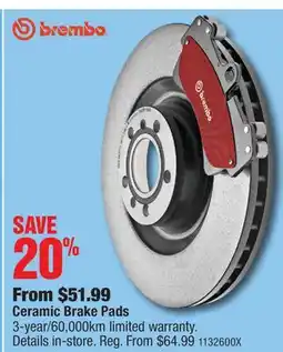 PartSource Brembo Ceramic Brake Pads offer