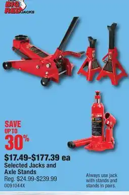 PartSource BIG RED Jacks and Axle Stands offer