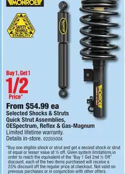 PartSource MONROE Selected Shocks & Struts offer