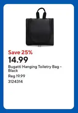 Staples Bugatti Hanging Toiletry Bag - Black offer