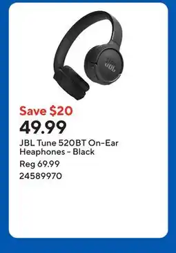 Staples JBL Tune 520BT On-Ear Heaphones - Black offer