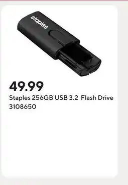 Staples Staples 256GB USB 3.2 Flash Drive offer