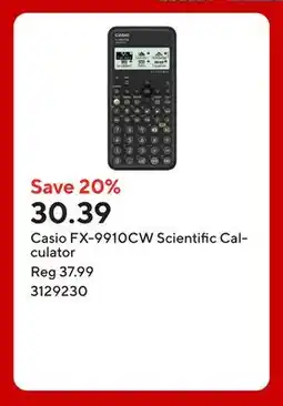 Staples Casio FX-9910CW Scientific Calculator offer