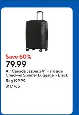 Staples Air Canada Jasper 24 Hardside Check-in Spinner Luggage - Black offer