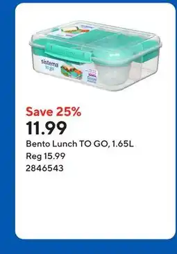 Staples Bento Lunch TO GO offer