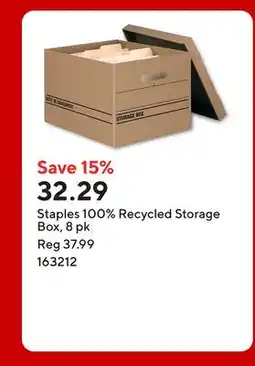 Staples Staples 100% Recycled Storage Box offer
