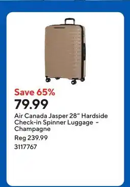 Staples Air Canada Jasper 28 Hardside Check-in Spinner Luggage - Champagne offer