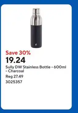 Staples Sully DW Stainless Bottle - 600ml - Charcoal offer