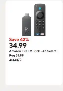 Staples Amazon Fire TV Stick - 4K Select offer