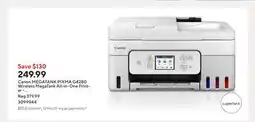 Staples Canon MEGATANK PIXMA G4280 Wireless MegaTank All-in-One Printer - White offer