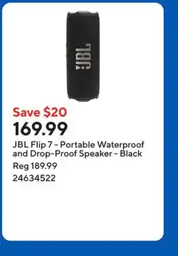 Staples JBL Flip 7 - Portable Waterproof and Drop-Proof Speaker - Black offer