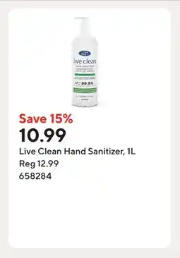 Staples Live Clean Hand Sanitizer offer